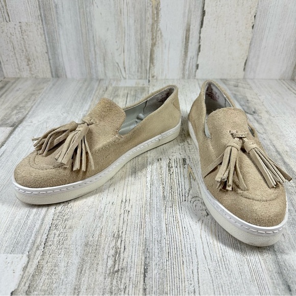 Franco Sarto Suede Slip On Loafers Tassel Detail #218 - Picture 2 of 9